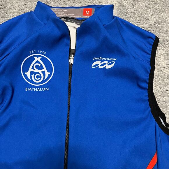 Podiumwear Cycle Vest Shirt Adult Medium Performance Cycling Pocket Biathlon - Picture 2 of 6